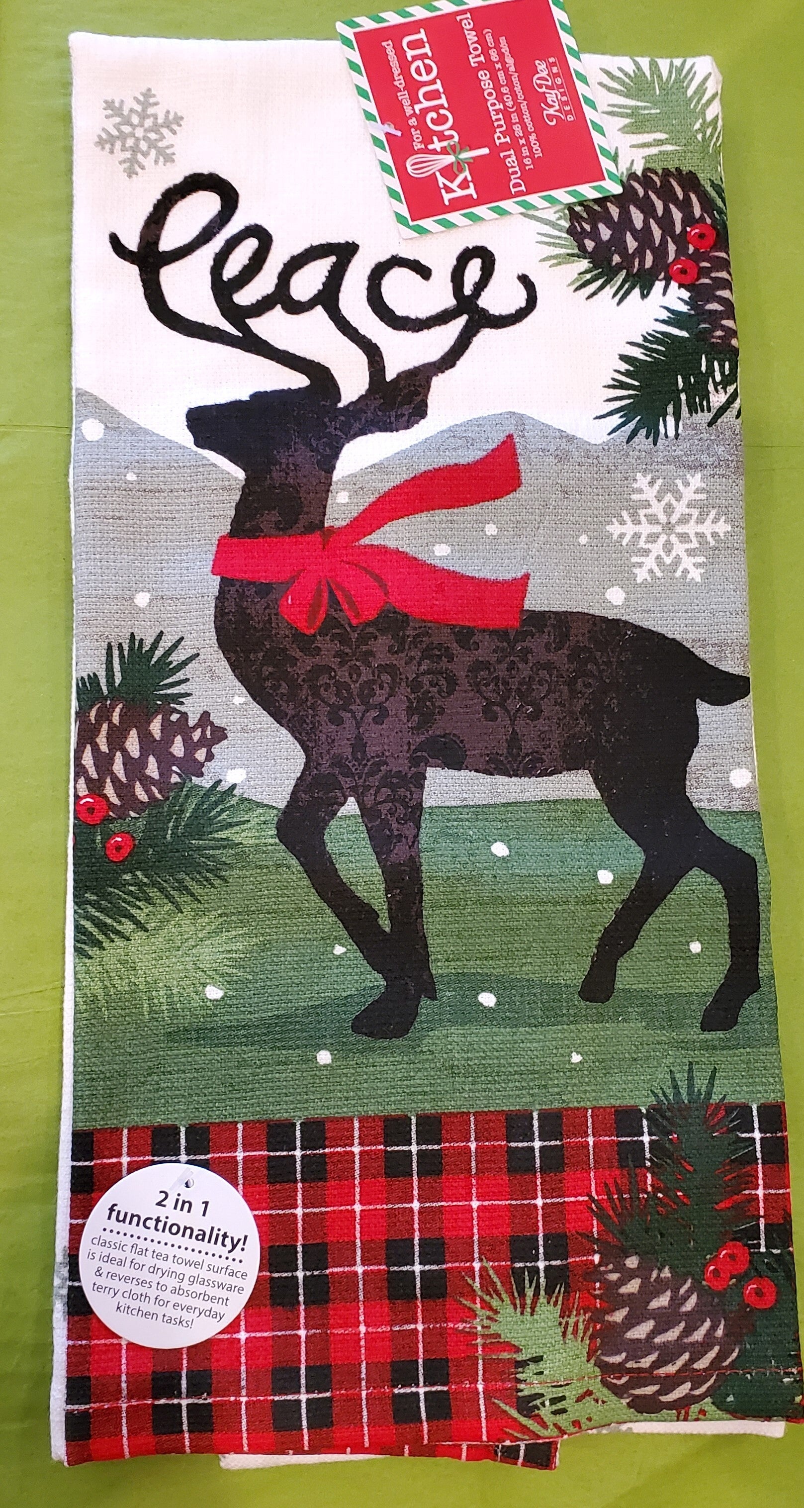 classic christmas tea towel